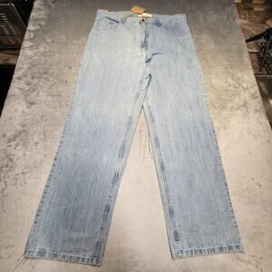 Attitude Denim Jeans Mens 40x32 Light Stone Wash Straight Leg 100% Cotton AG-04